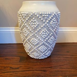 Pier 1 Gray dotted vase
